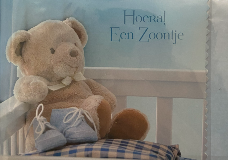 Wenskaart "Hoera een zoontje"
