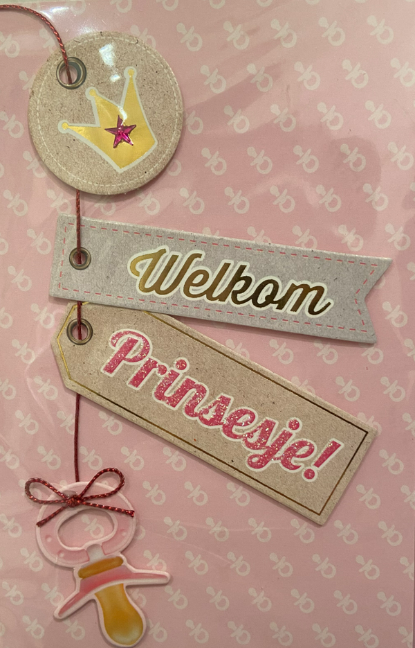 Wenskaart "Welkom prinsesje"