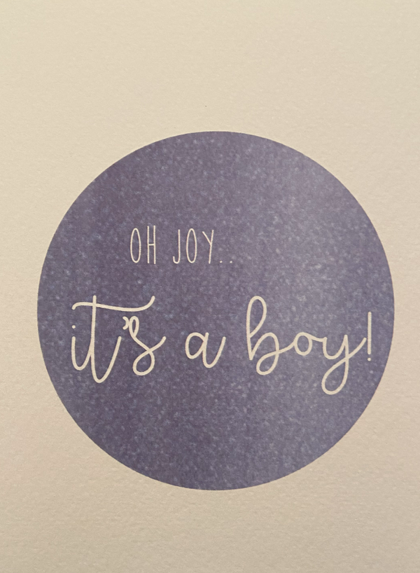 Wenskaart "I'ts a boy"