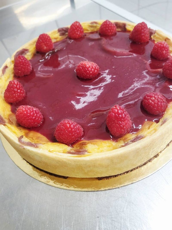 Flan marbré vanille famboise