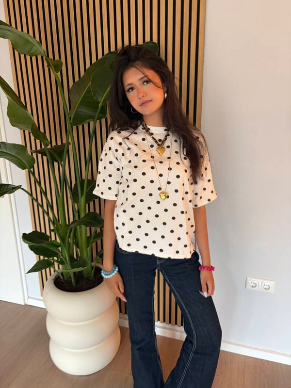 Polkadot shirt wit
