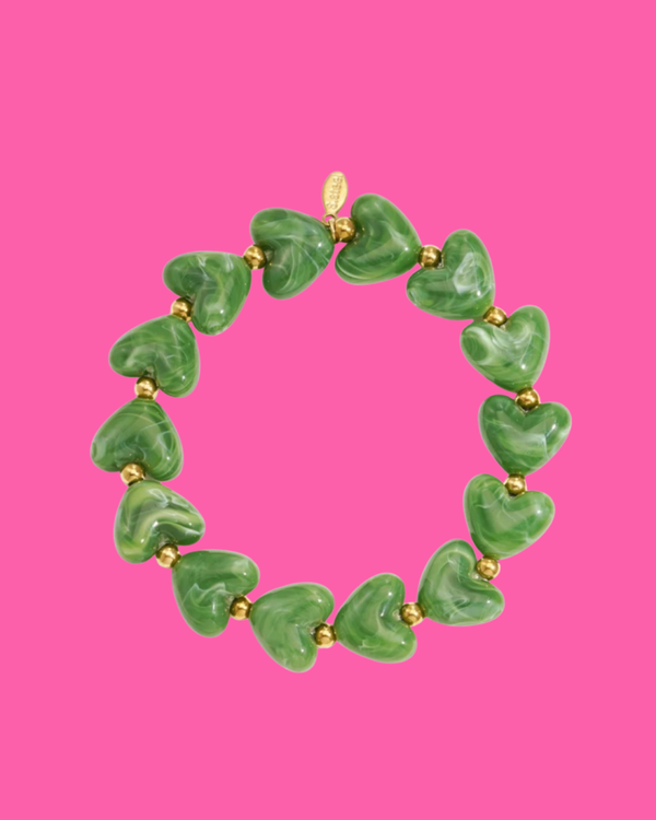 Hartjes donkergroen