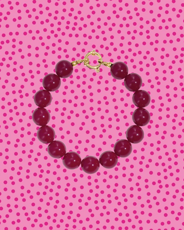 Nina armband donkerpaars