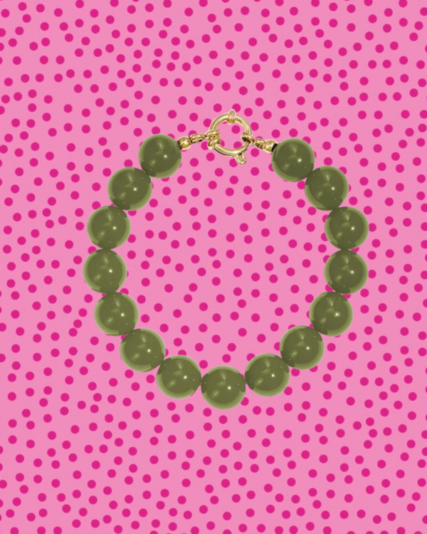 Nina armband donkergroen