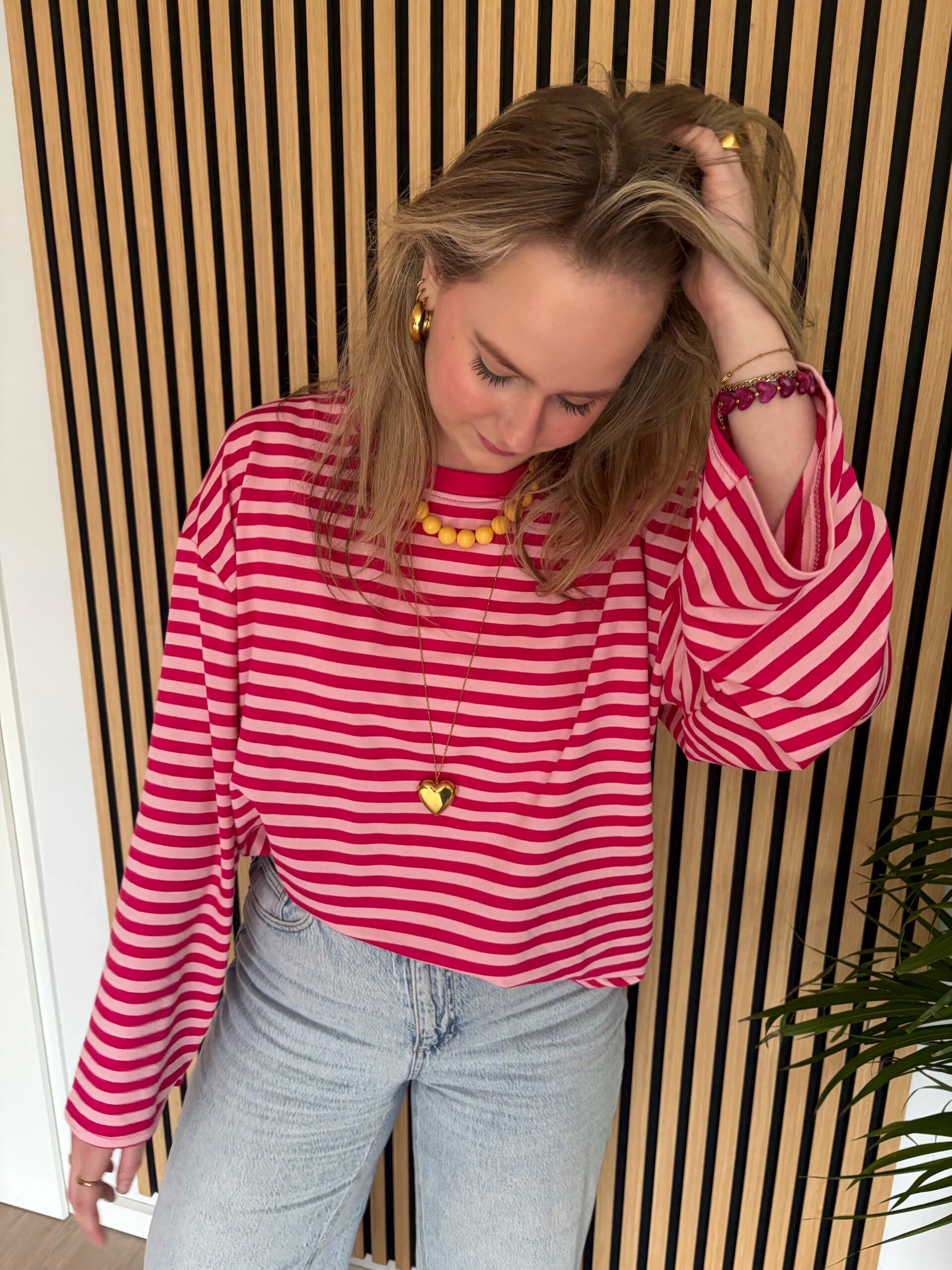 Longsleeve roze/licht roze