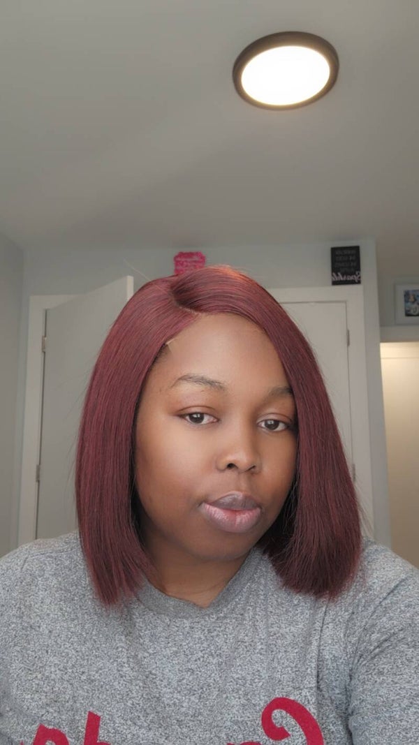 12" Virgin Hair Straight Wig