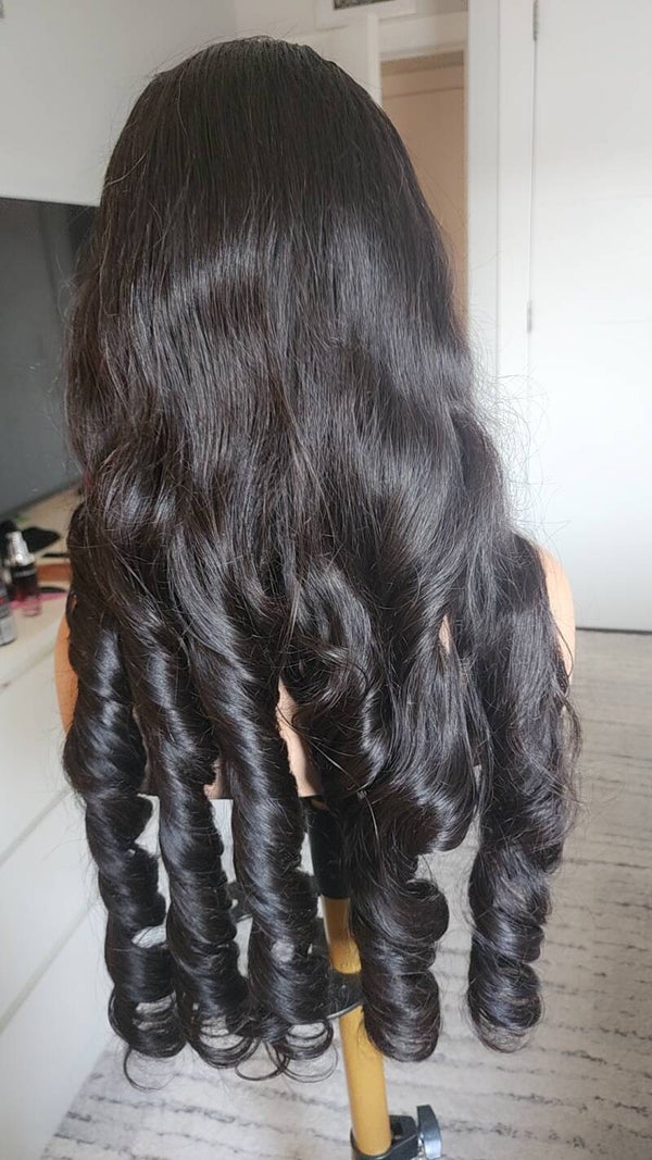 24'' Wavy  Virgin Hair Wig