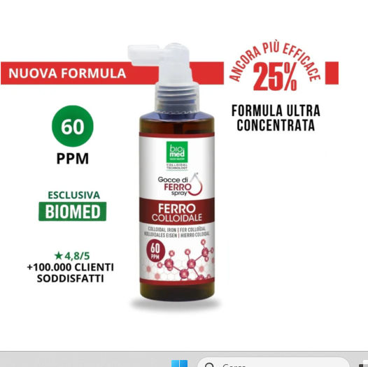 BioMed-FERRO COLLOIDALE  60 ppm - 100 ml