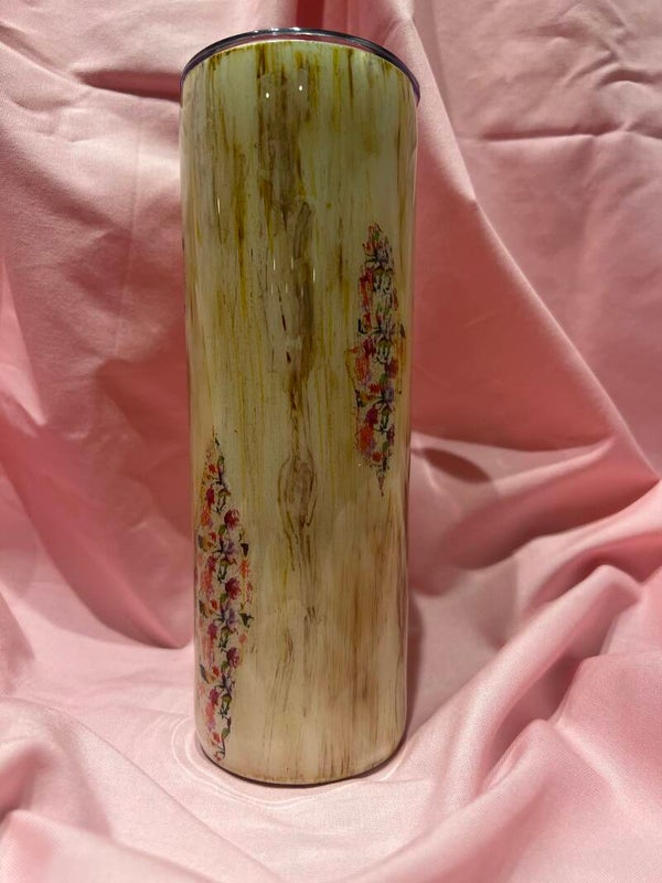Rustic old wood/wallpaper 20oz skinny Tumbler