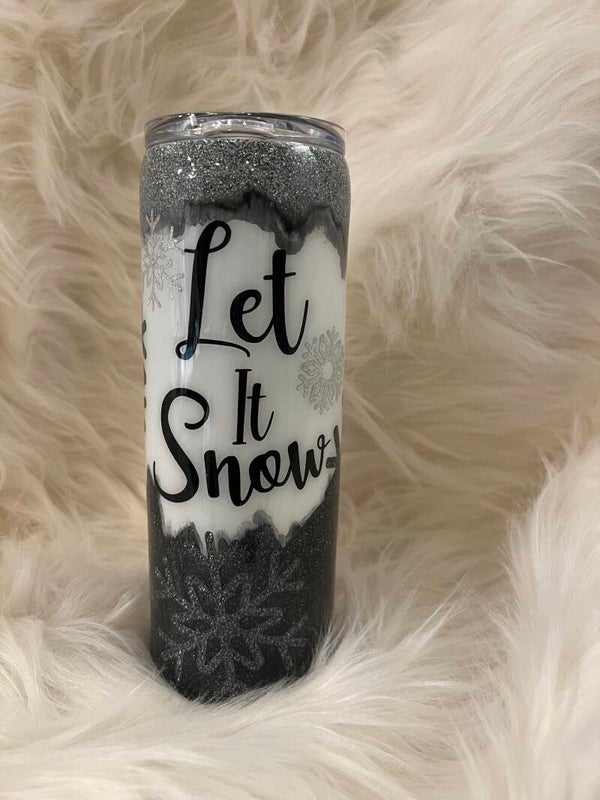 “Let It Snow” 20oz Skinny Straight Tumbler