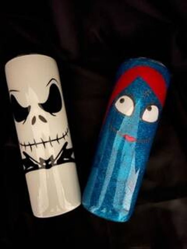 Jack Skellington and Sally 20oz Tumblers set