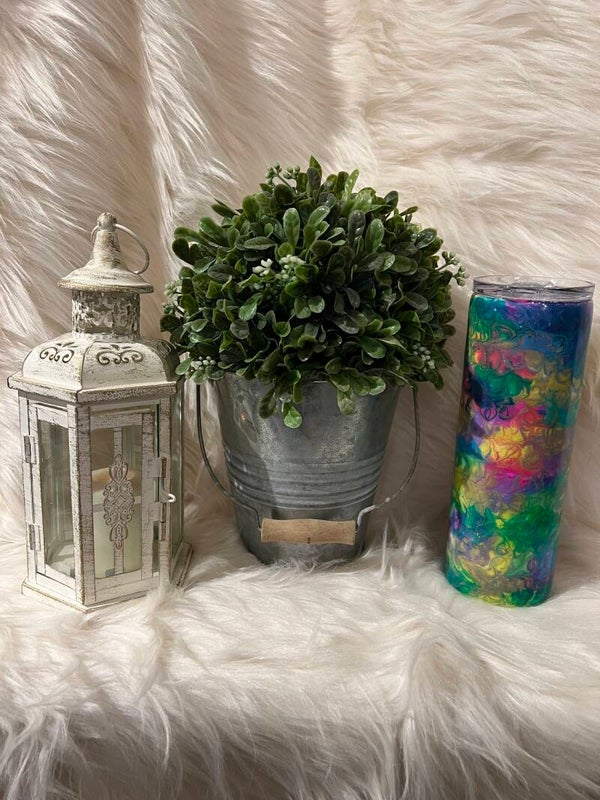20oz skinny straight Van Gogh swirls