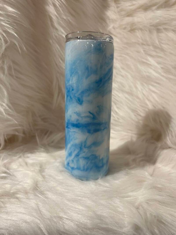 20oz Straight - Blue swirl
