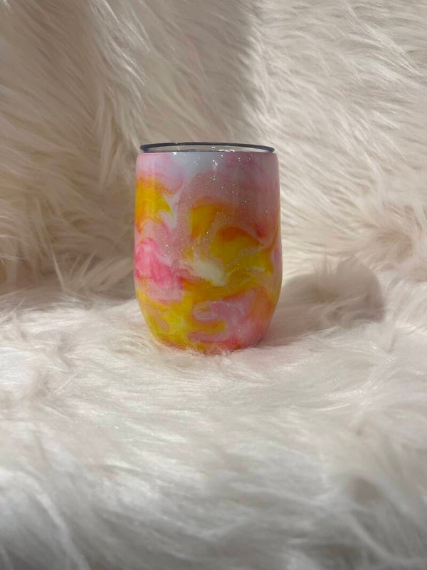12oz Pink Lemonade Wine Tumbler
