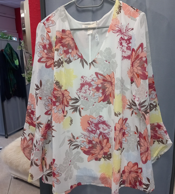 Elegantes Shirt, Lagenlook Gr. 44 M/L