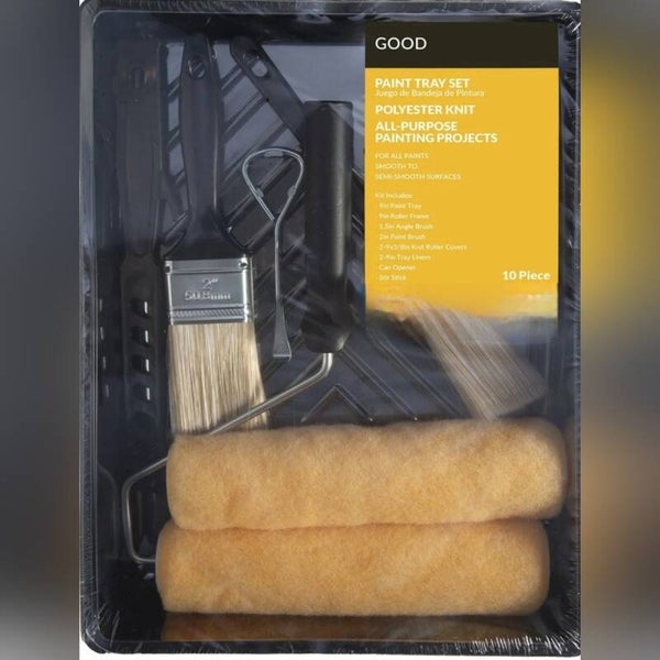 New Paint Tray Set with Brushes and Rollers BONUS LID!