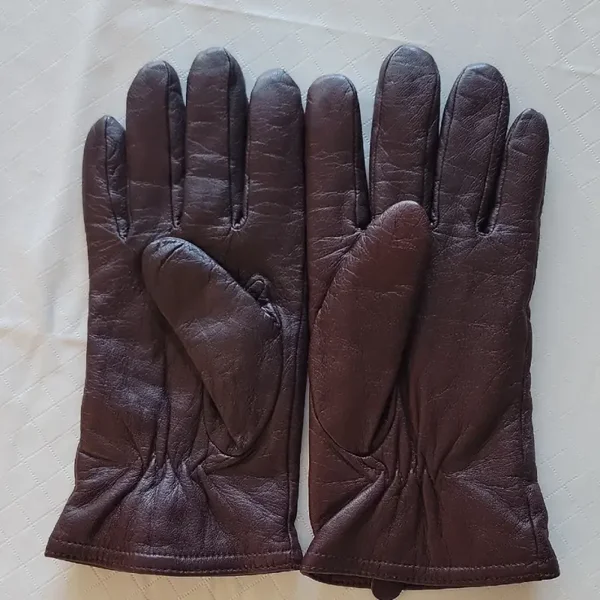 3M Thinsulate Dark Brown Leather Gloves - Pre-owned