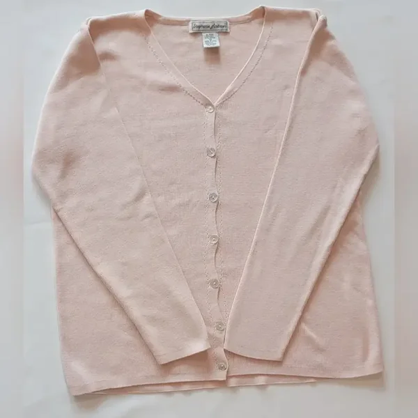 Stephanie Andrews Light Pink Button-Up Cardigan - Like New