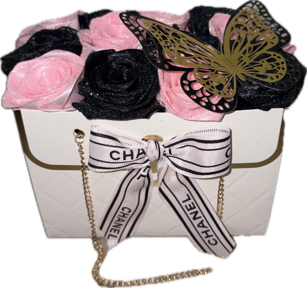Roze met zwarte rozen