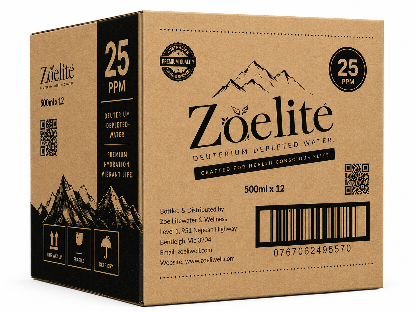 25ppm Zoelite Deuterium Depleted Water (DDW)