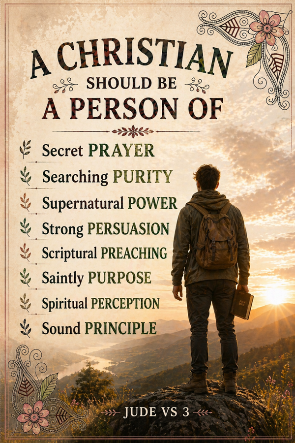 A Christian Should Be a Man/Woman of Prayer – Inspirational Christian Poster