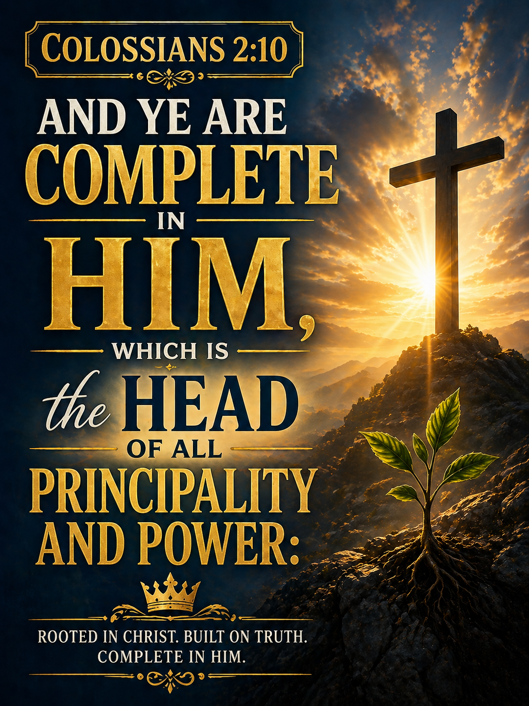 I Am Complete in Him – Inspirational Poster