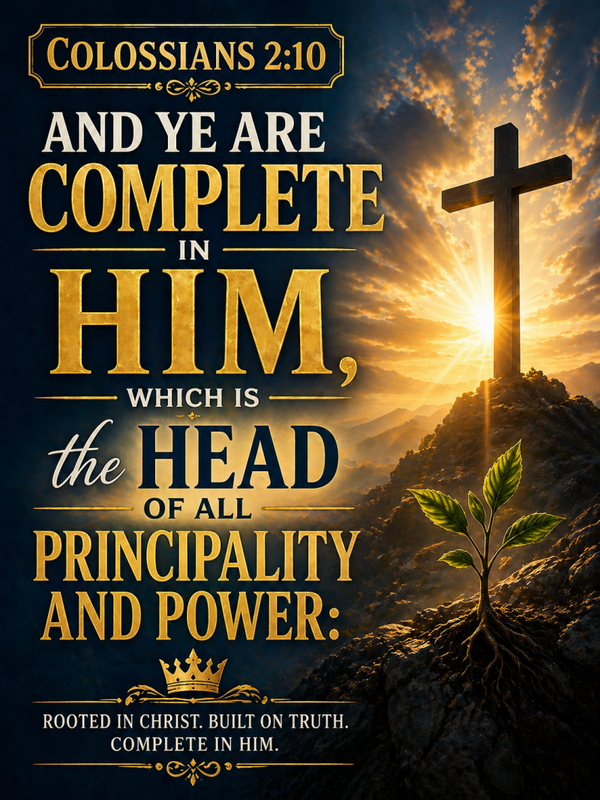 I Am Complete in Him – Inspirational Poster