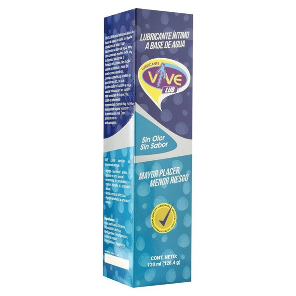Lubricante Vive Sabor Natural 120 Ml a base de agua.