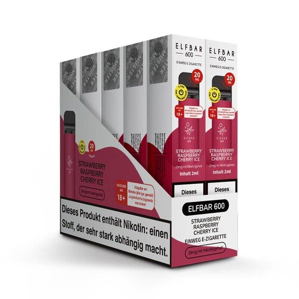Elfbar 600 Strawberry Raspberry Cherry Ice 10 Stück