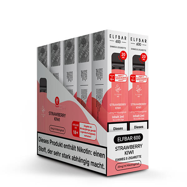 Elfbar 600 Strawberry Kiwi 10 Stück