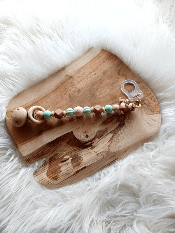 Attache tétine loutre ‹ Maman & son bébé ›