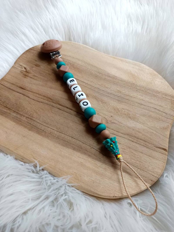 Attache tétine sapin de noël 3D