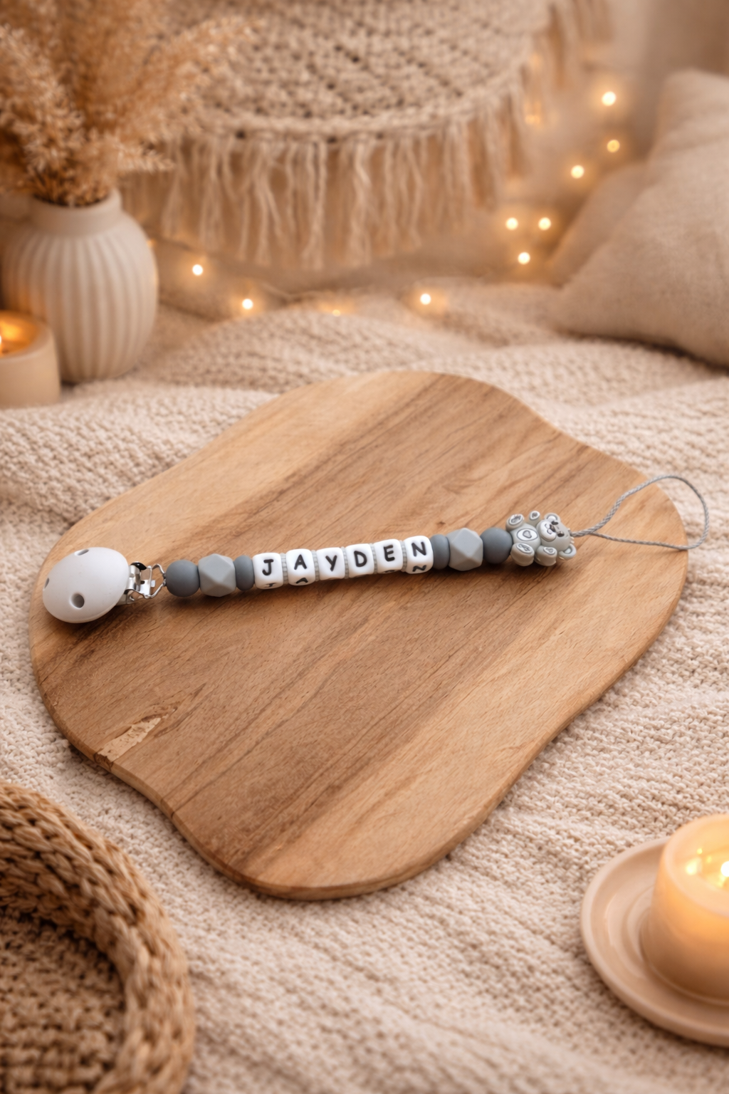 Attache tétine ours 3D