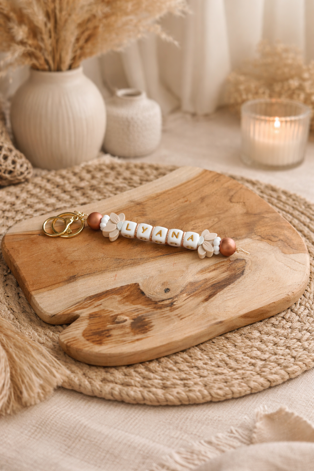 Porte clé fleurs de lotus