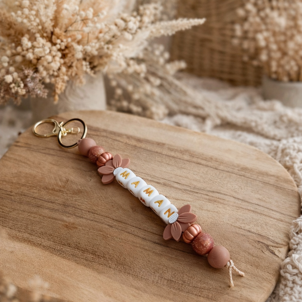 Porte clé fleurs de lotus