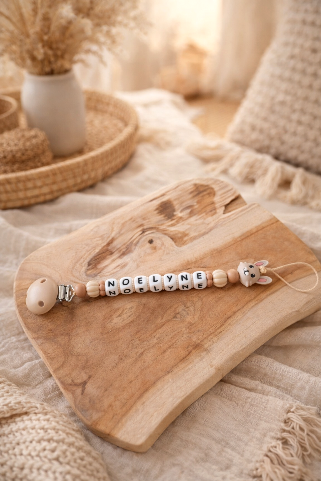 Attache tétine lapin