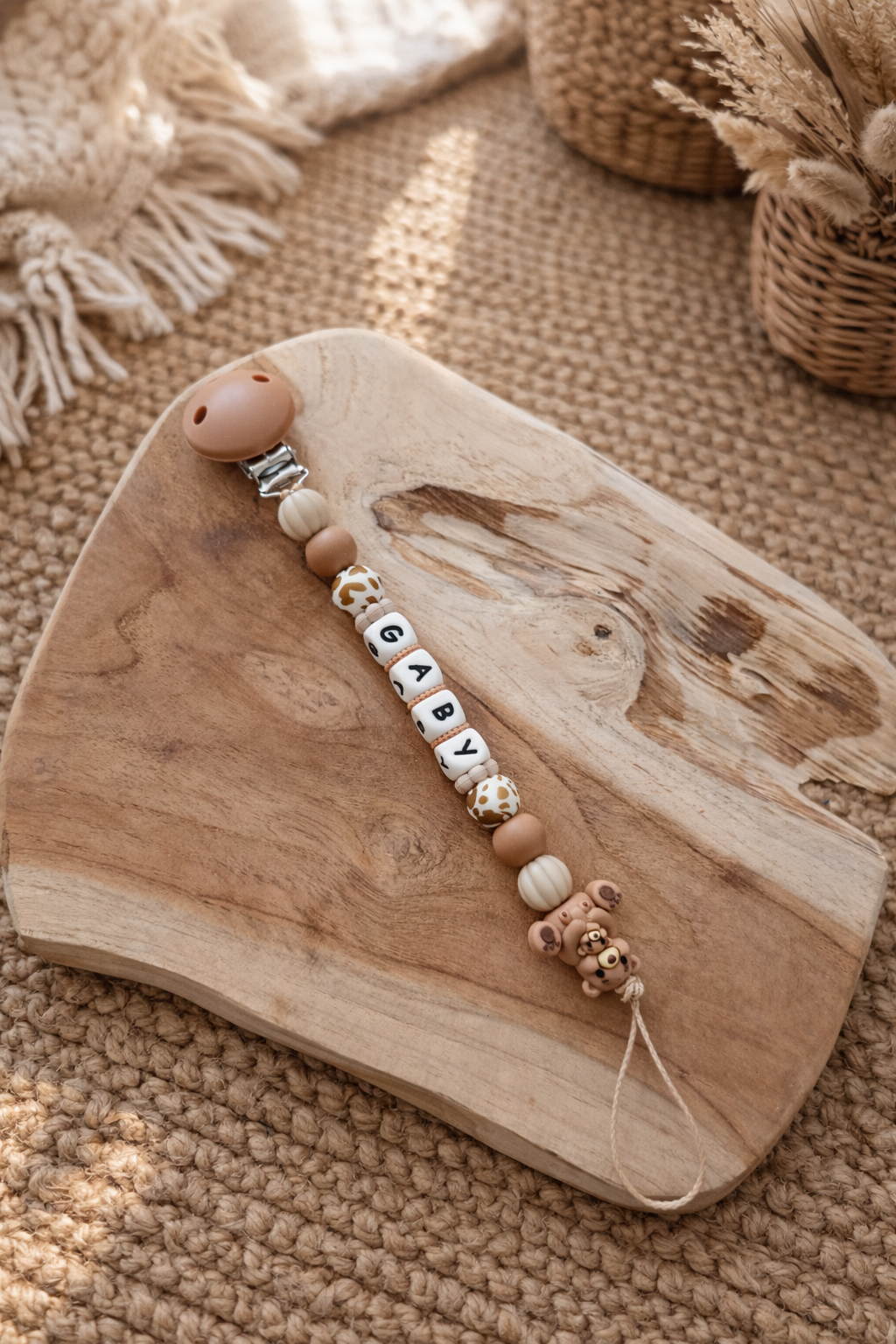 Attache tétine ‹ Maman ourson ›