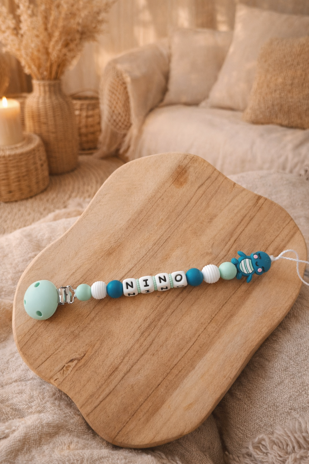 Attache tétine tortue