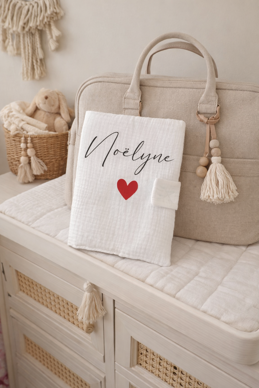 Protège carnet de santé blanc