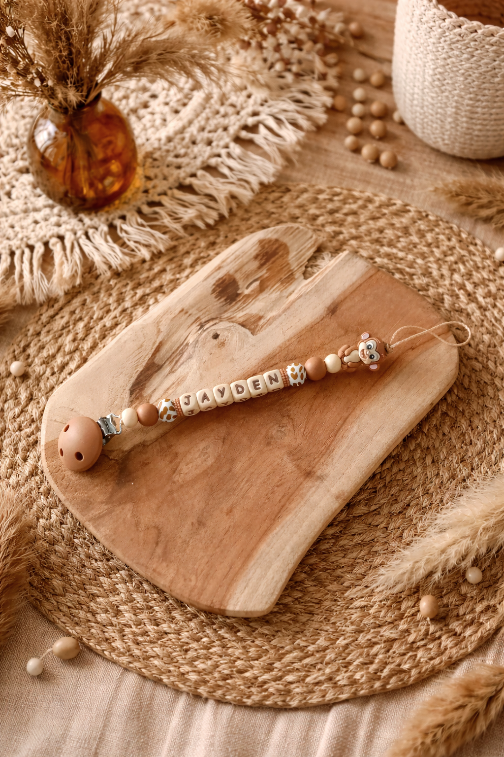 Attache tétine singe ‹ Jayden ›