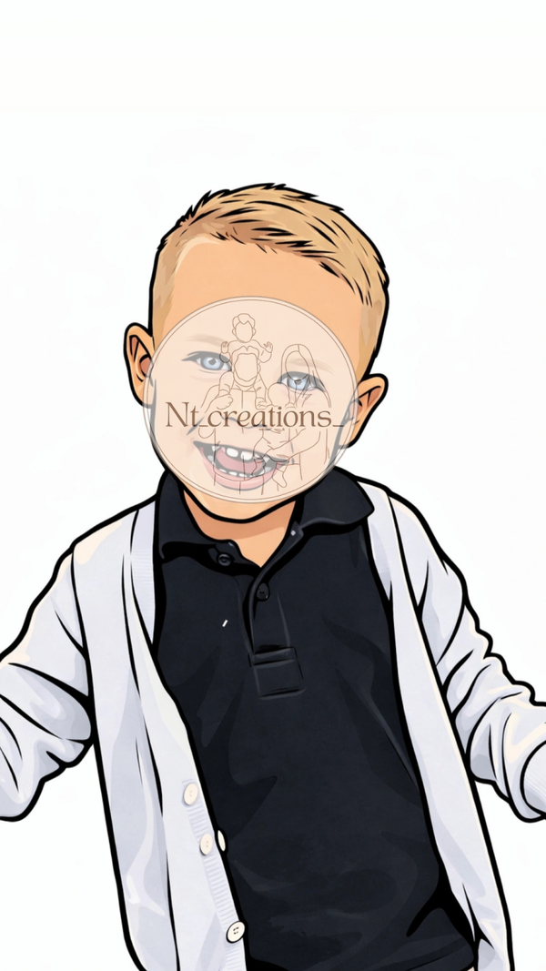 Portrait enfant avec cadre