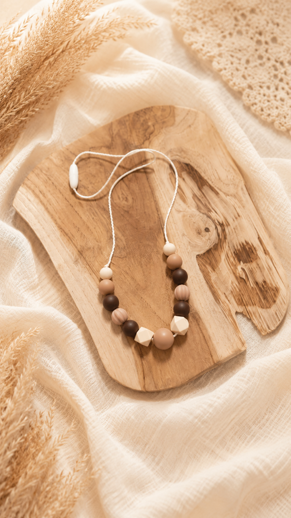 Collier d'allaitement nuances de marron