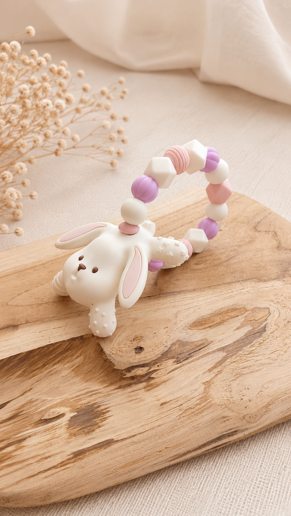 Anneau de dentition lapin texturisé