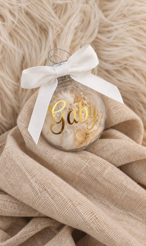 Boules de Noël fleuries - ‹ douceur d’hiver ›