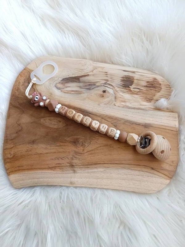 Attache tétine ourson 3D