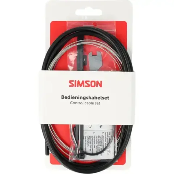 Simson schakel kabel Nexus rvs zwart