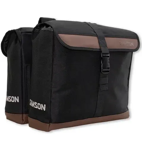 Simson fietstas dubbel Urban nachtzwart 35L