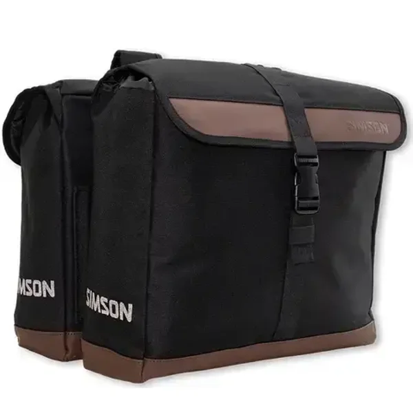Simson fietstas dubbel Urban nachtzwart 35L