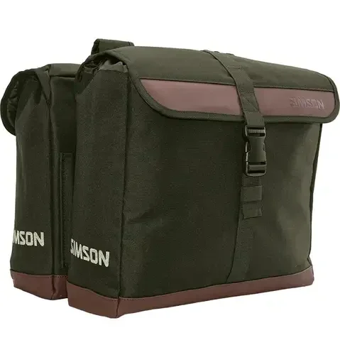Simson fietstas dubbel Urban olijfgroen 35L