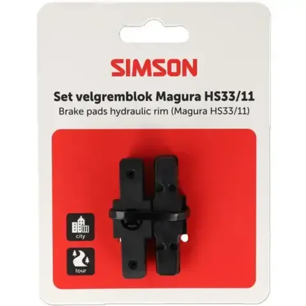 Simson remblok set Magura HS11/33 velgrem